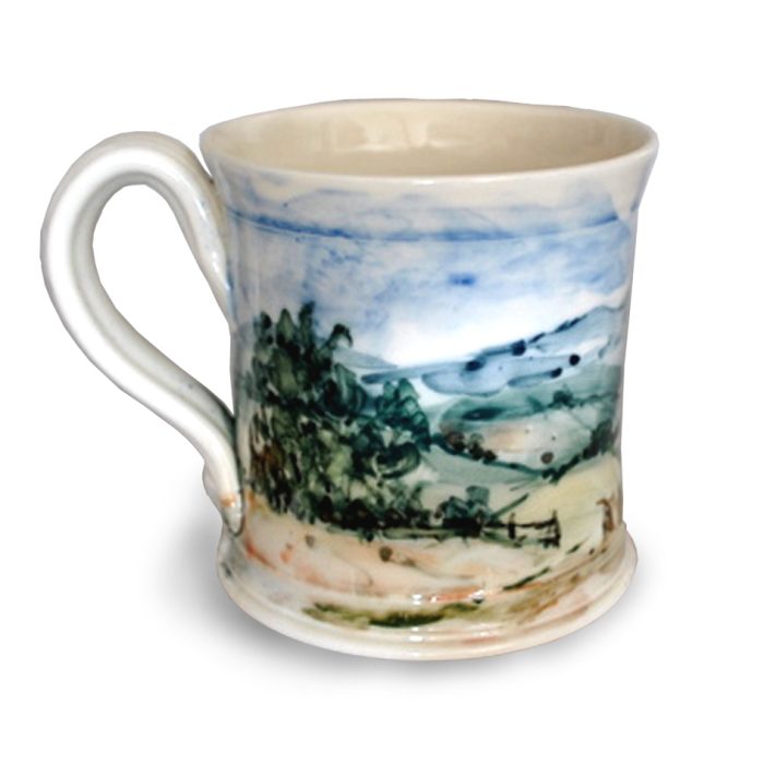 Sussex landscape mug. Approx 9.5 cm/ 3.75 inches tall. - Image 5
