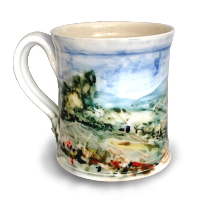 Sussex landscape mug. Approx 9.5 cm/ 3.75 inches tall. - Image 3
