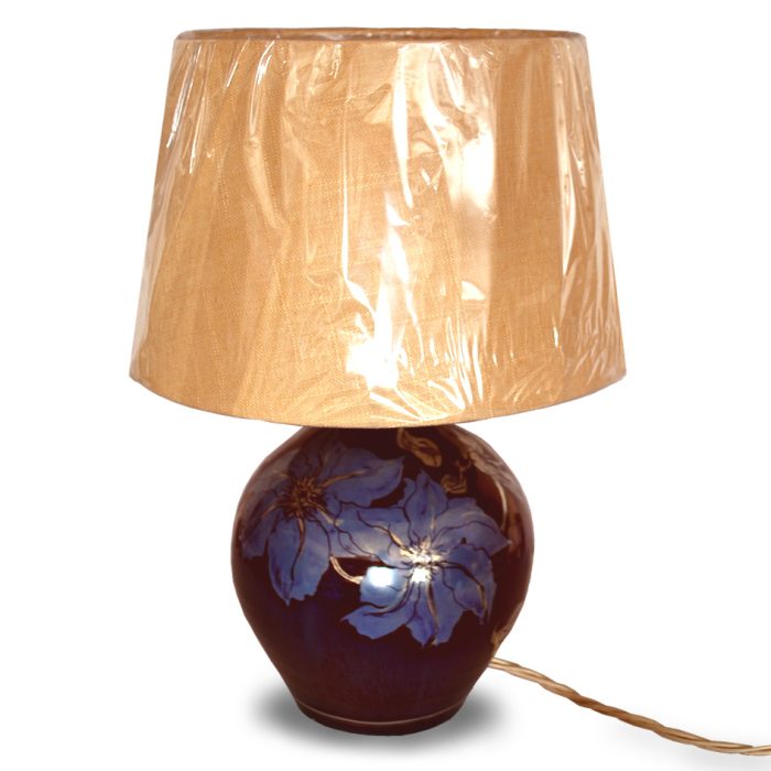 Clematis lamp. Purple-blue ground. Height 17 cm. Unique number 8461. - Image 2
