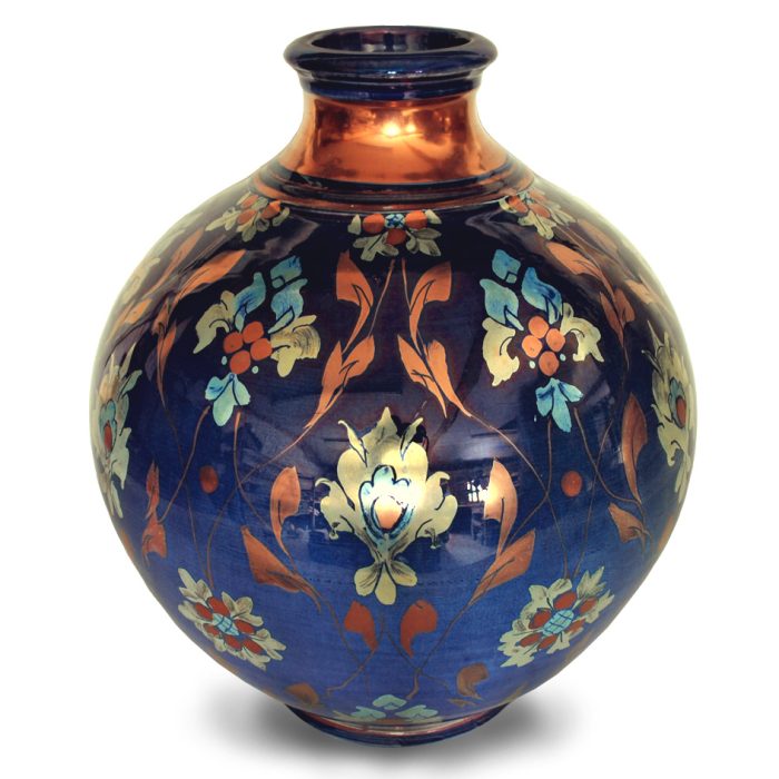 Islamic vase . Purple-blue ground. Height 23.5 cm. Unique number 7769.