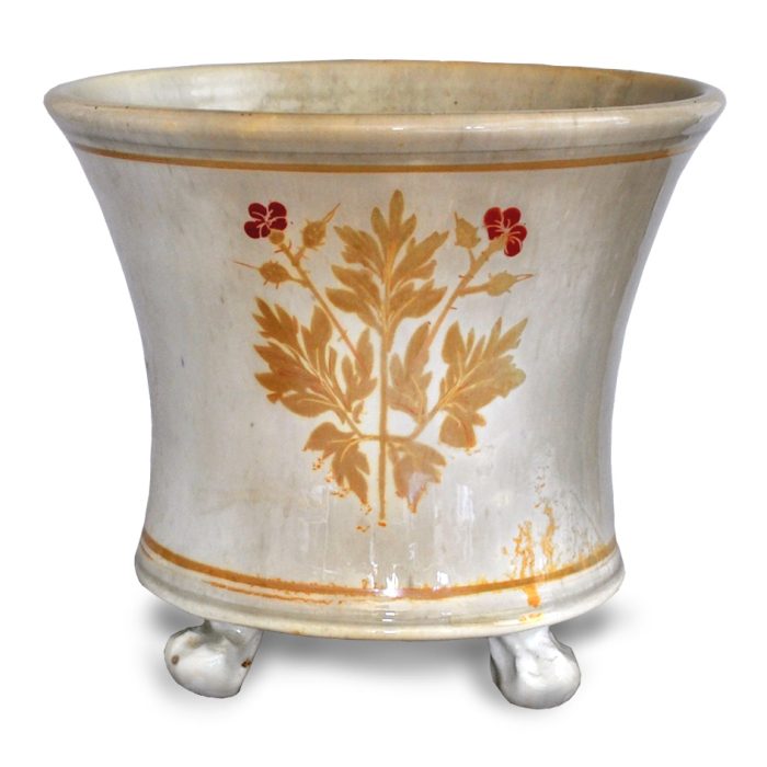 Herb Robert planter. Ivory-grey ground. Internal height 14cm, width 20cm. Unique number 8537. - Image 2