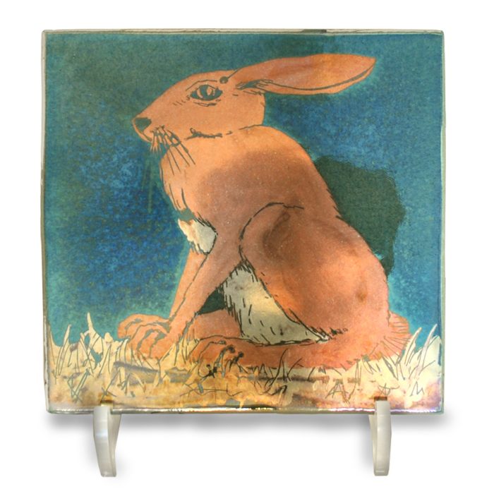 Seated hare.