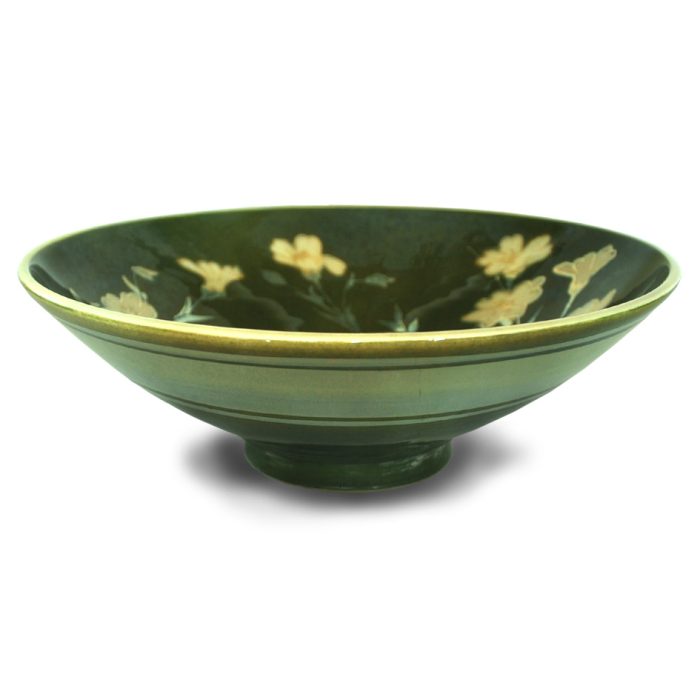 Snow in summer. Green ground. Diameter 17.5cm. Unique number 9296. - Image 2