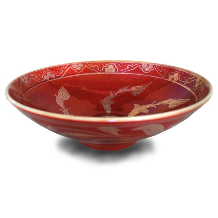In the swim. Red ground. Diameter 21.5cm. Unique number 9327. - Image 2