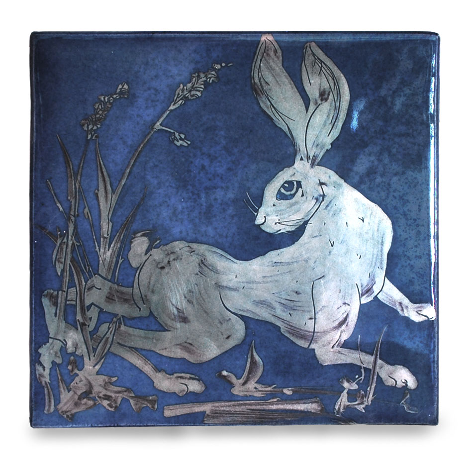 Hare and grasses tile.