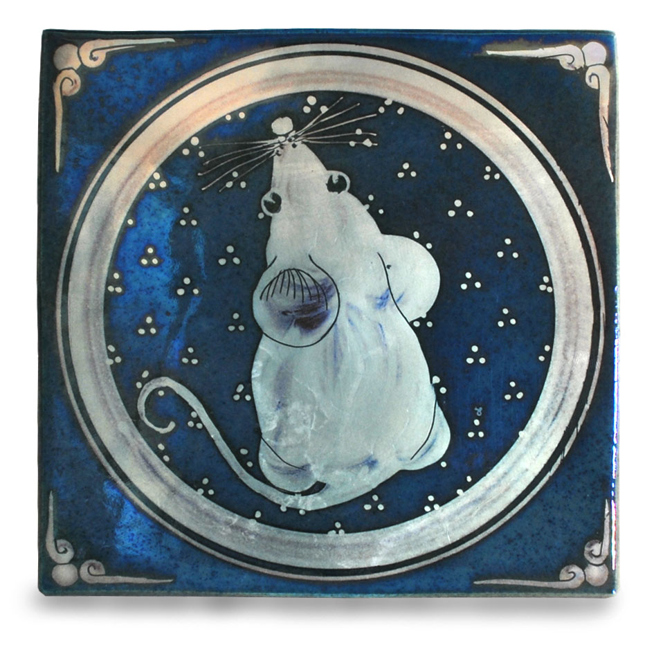 Stargazing mouse tile.